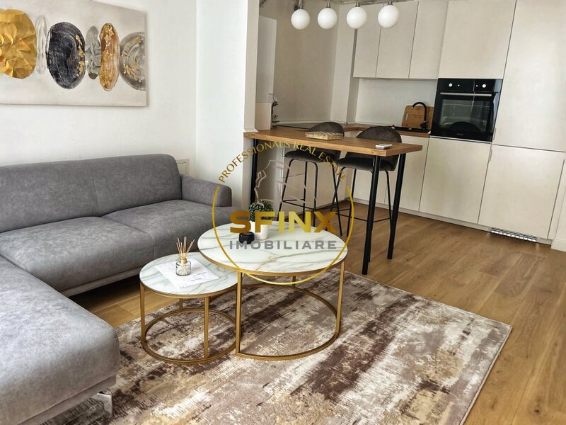 Prima inchiriere, apartament superb in campus cu gradina si piscina la inaltime